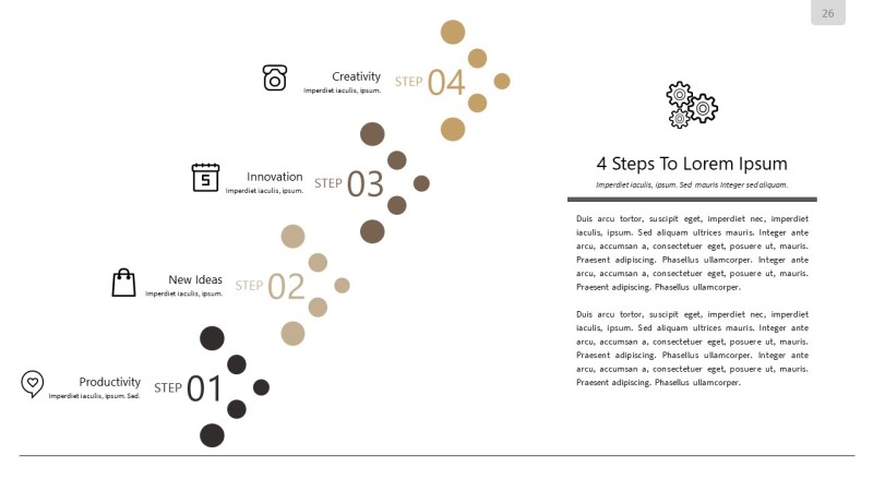 咖啡色信息可视化PPT图表26