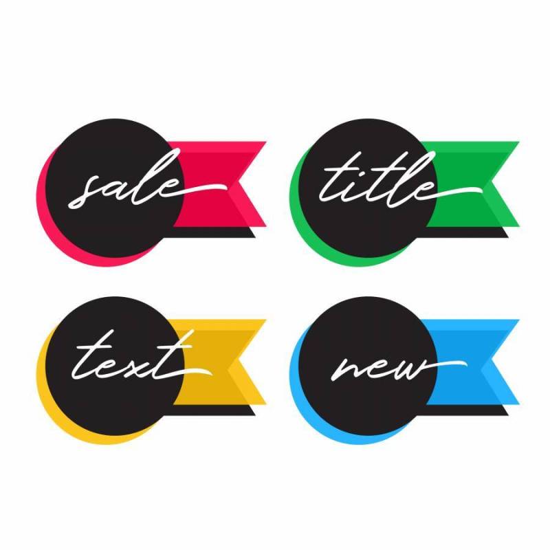 销售和提供不同颜色的标签