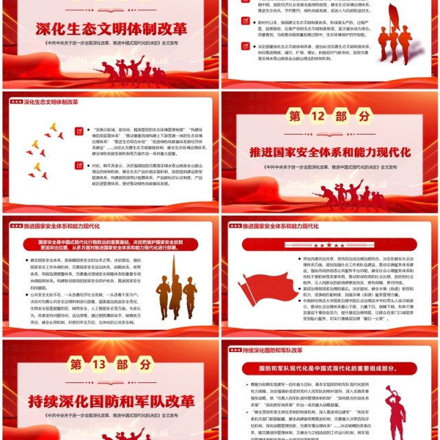红色党政风为中国式现代化提供强大动力PPT模板 红色党政风为中国式现代化提供强大动力PPT模板
