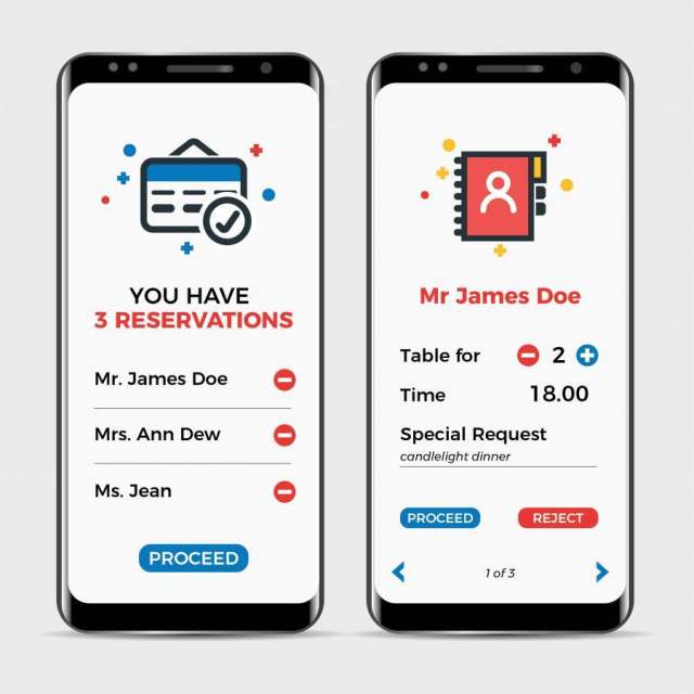 餐厅预订应用程序