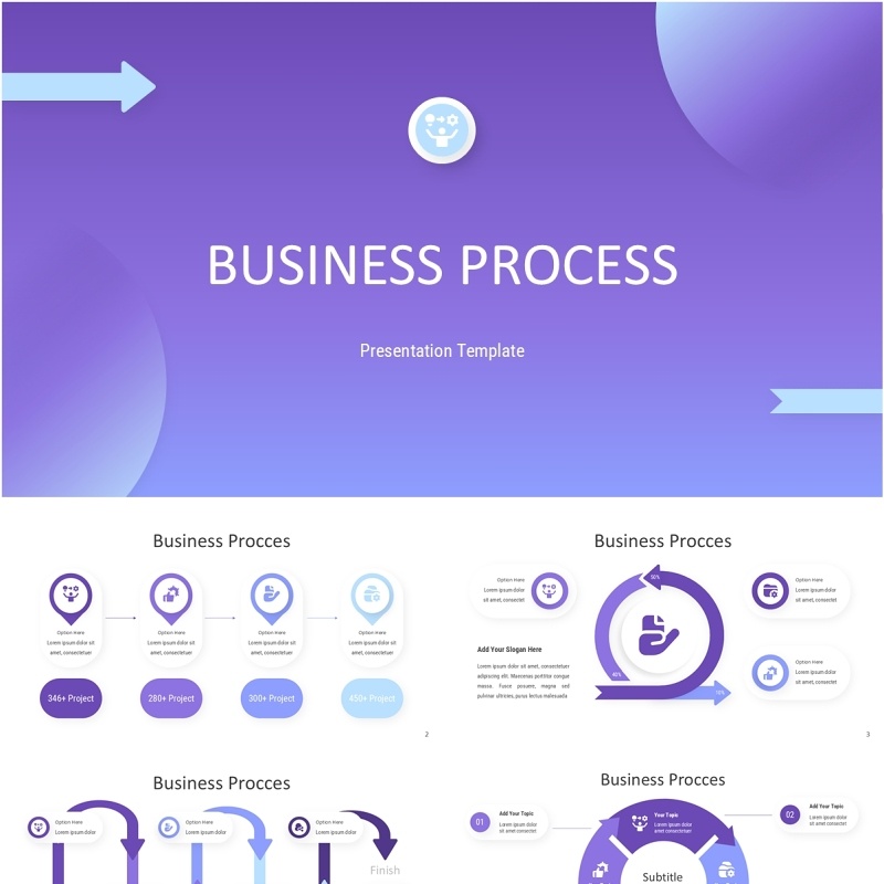 商业业务流程图PPT信息图模板business process powerpoint