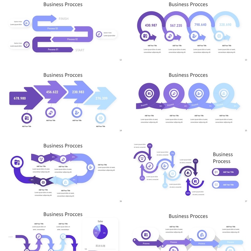 商业业务流程图PPT信息图模板business process powerpoint