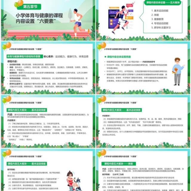 体育与健康新课程标准解读与梳理PPT模板 体育与健康新课程标准解读与梳理PPT模板