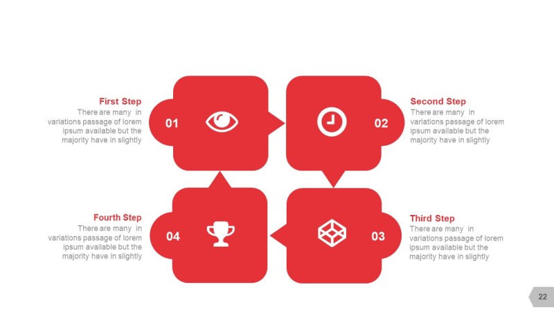 红色图形创意信息可视化PPT图表22