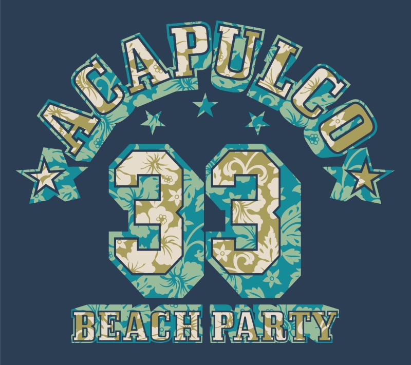 从库存矢量T恤印花设计6521