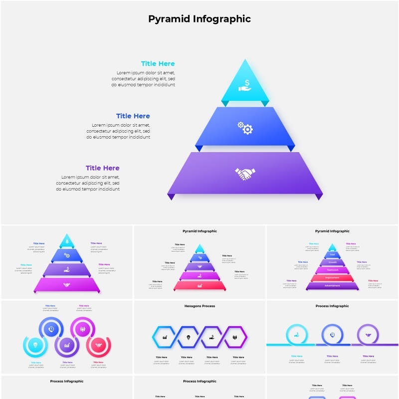 商业信息图PPT模板素材Business_Infographics_Light