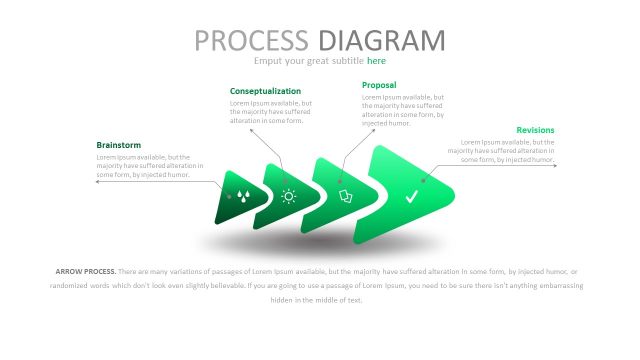 绿色流程图PPT图表-18