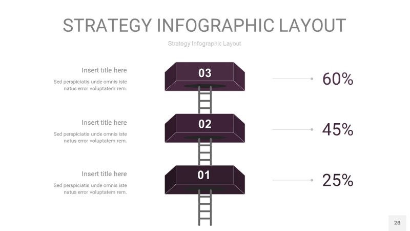 深紫色战略计划统筹PPT信息图28