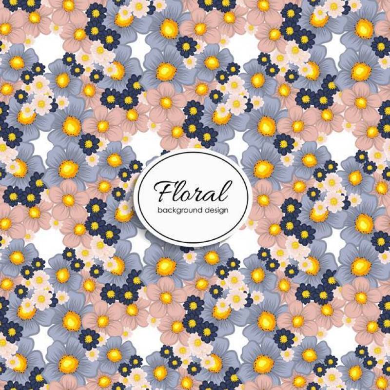 与浆果的花卉图案设计