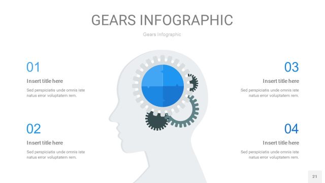 天蓝色齿轮PPT信息图21