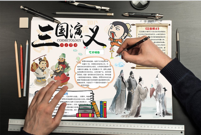 三国演义读书小报手抄报Word模板 三国演义读书小报手抄报Word模板