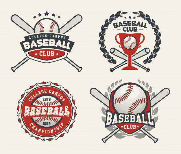 棒球徽章和标签，体育标志设计