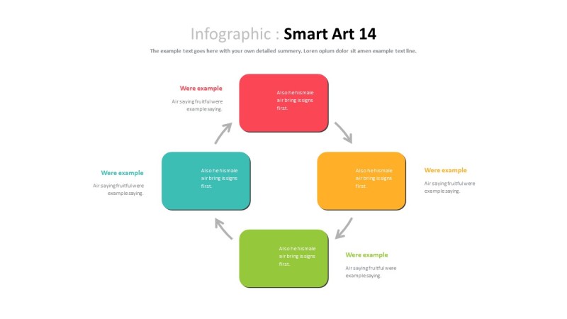 彩色饼形图并列关系-30