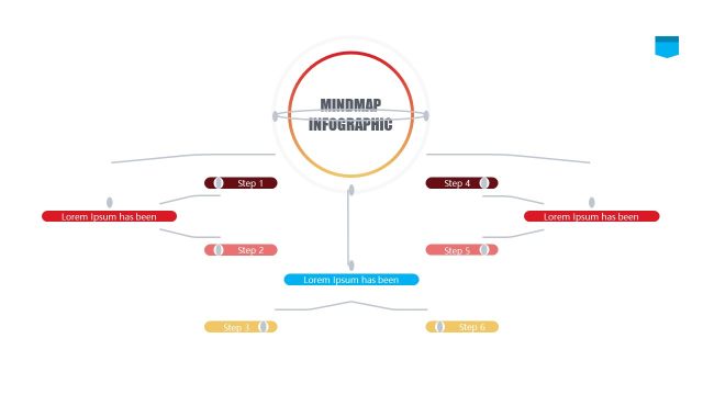 彩色思维导图逻辑PPT信息可视化图表10