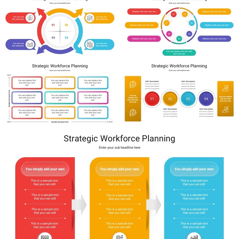 战略性劳动力规划信息图PPT模板Strategic Workforce Planning