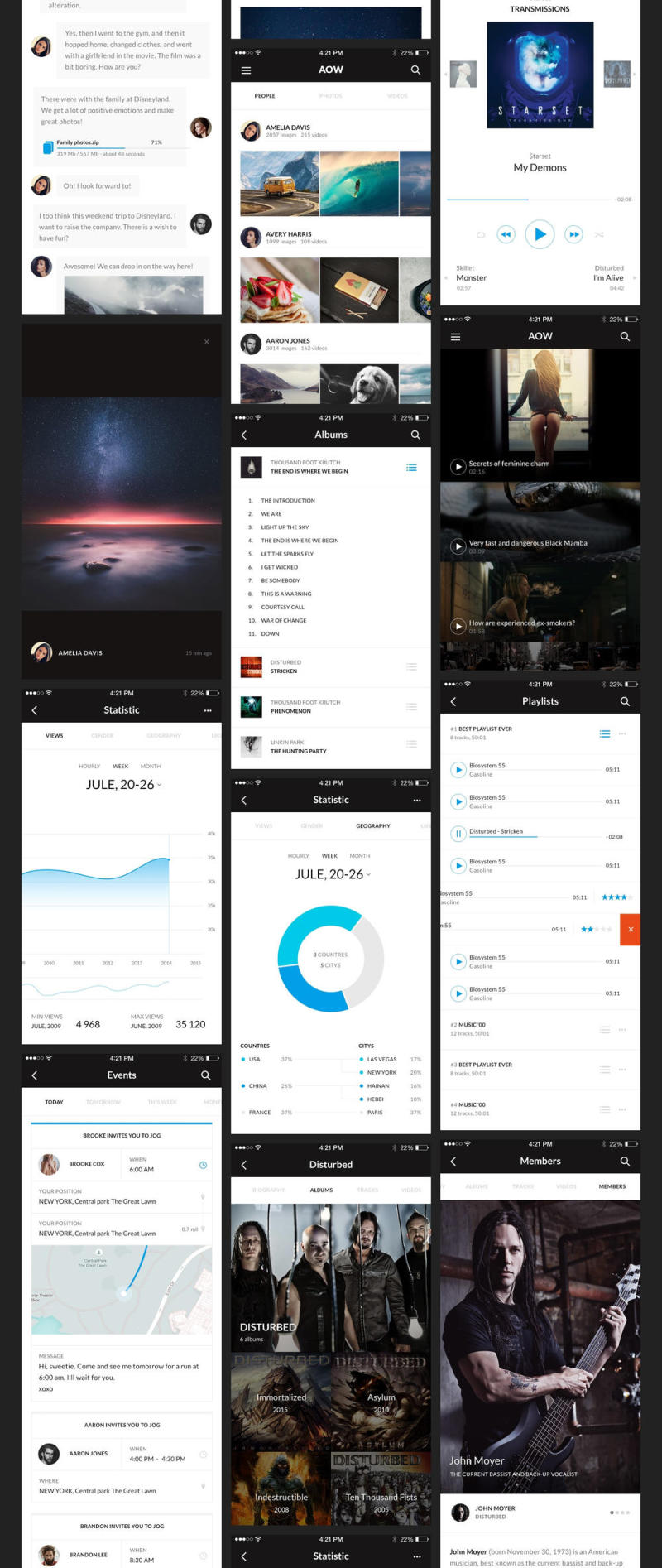 AOW用户界面套件包含145个高品质iOS 9屏幕 AOW用户界面套件包含145个高品质iOS 9屏幕