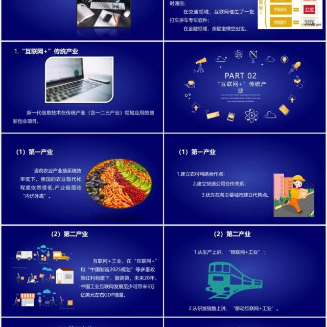 蓝色科技首届互联网大学生创新创业大赛PPT模板 蓝色科技首届互联网大学生创新创业大赛PPT模板