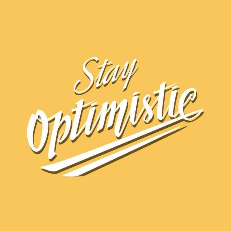 保持乐观的排版矢量