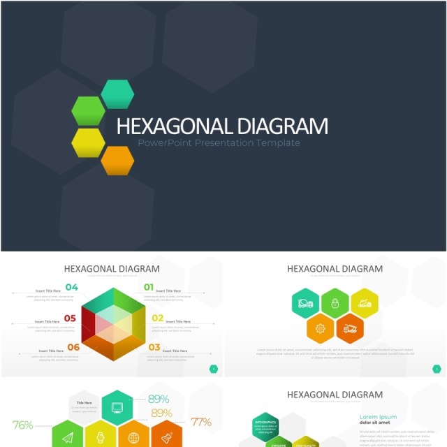 彩色六边形信息图PPT模板素材Wide Light Hexagonal Infographic 彩色六边形信息图PPT模板素材Wide Light Hexagonal Infographic
