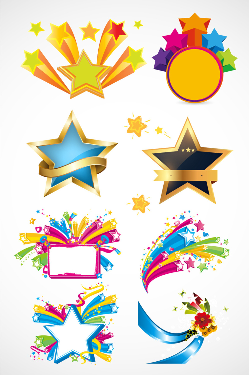 立体星星促销素材