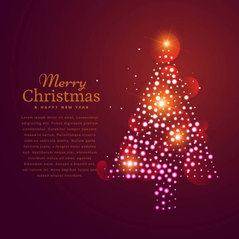 美丽的圣诞树设计与多个圈子