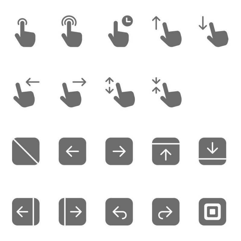 Gesture and Transition Icons