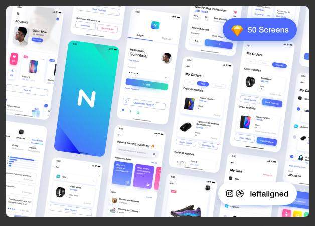 电子商务用户界面工具包Neura e-commerce UI Kit 电子商务用户界面工具包Neura e-commerce UI Kit
