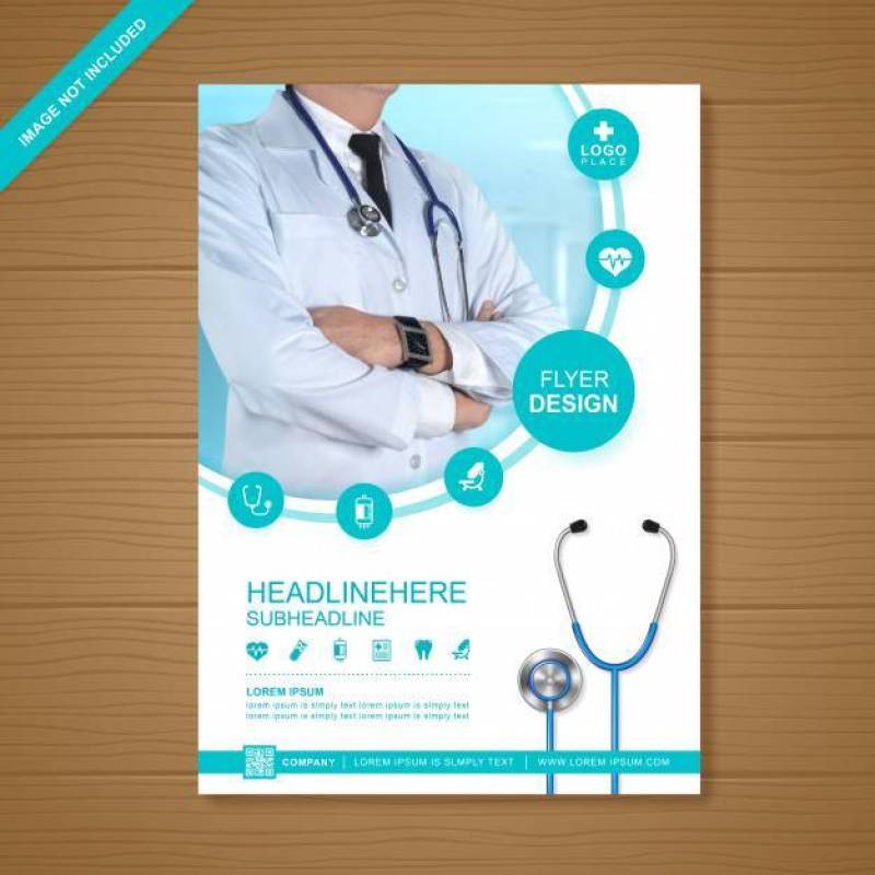 卫生保健和医疗传单模板