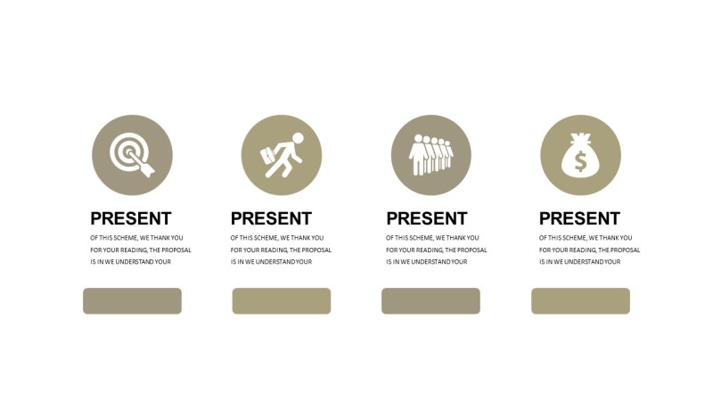 卡其色系配色商务PPT图表-7