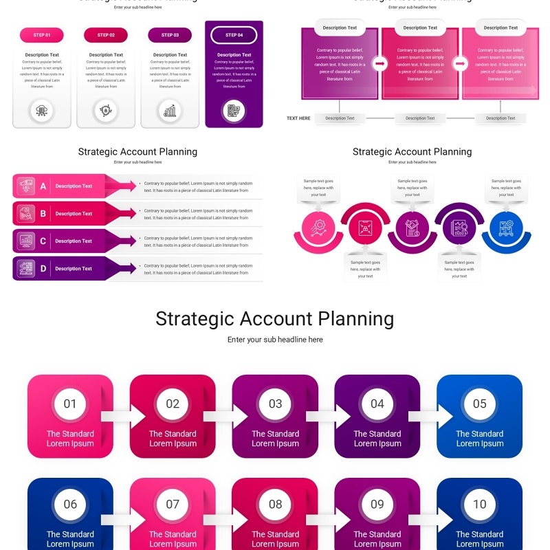 战略客户规划信息图表PPT模板Strategic Account Planning