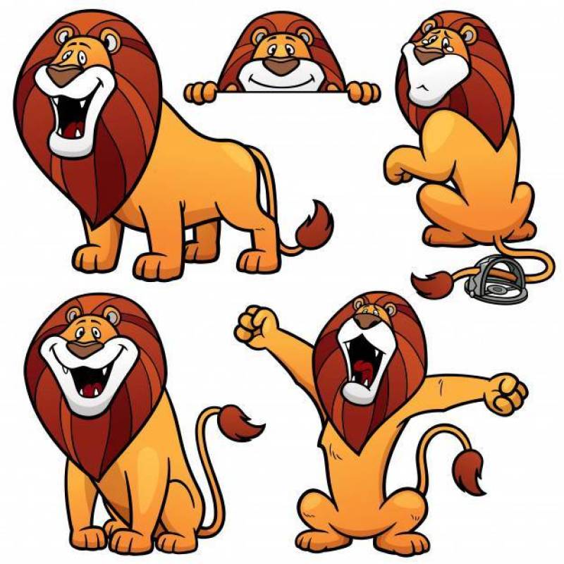 Cartoon Lion Character
