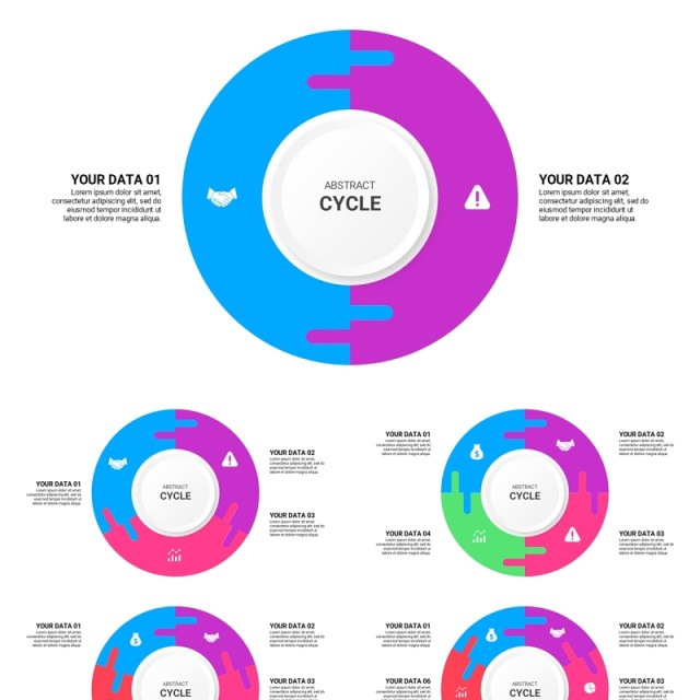 抽象圆形循环图PPT信息图模板Abstract Cycle