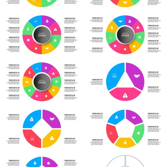 抽象圆形循环图PPT信息图模板Abstract Cycle