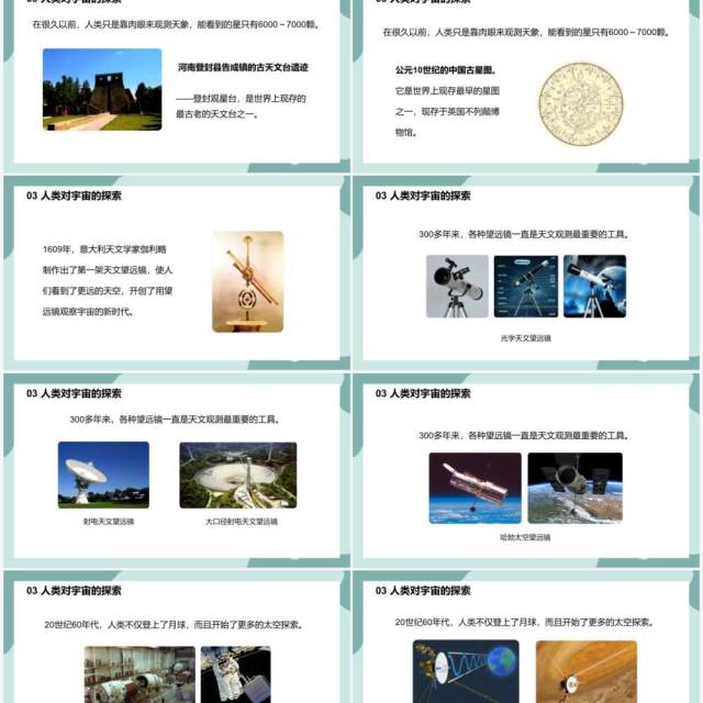 教科版六年级科学下册探索宇宙课件PPT模板