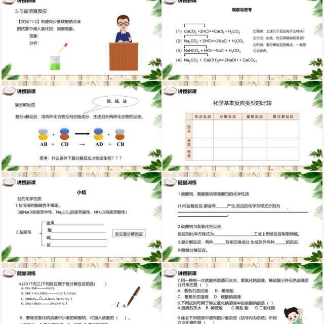 部编版九年级化学下册生活中常见的盐课件PPT模板