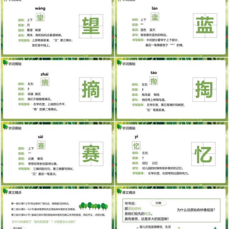 部编版二年级语文下册祖先的摇篮课件PPT模板