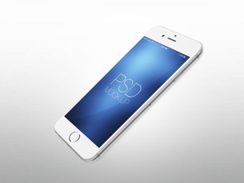 Iphone 6 白苹果手机高清展示模型素材