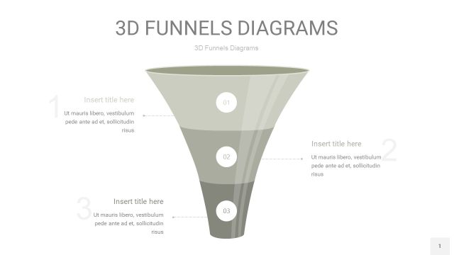 灰色3D漏斗PPT信息图表1