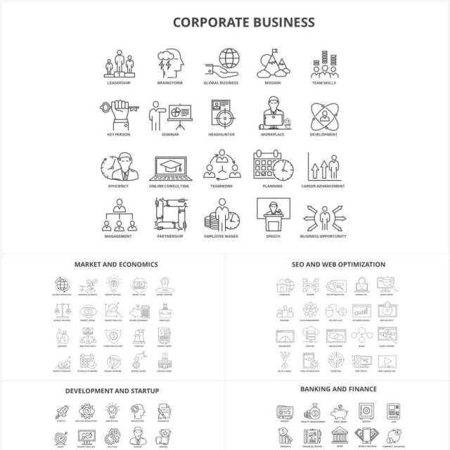 黑白图标图形PPT元素Icons 黑白图标图形PPT元素Icons
