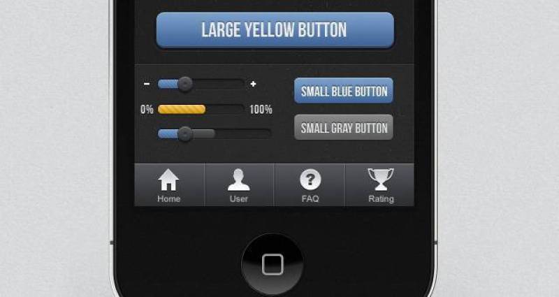 面料iPhone App UI Kit Psd