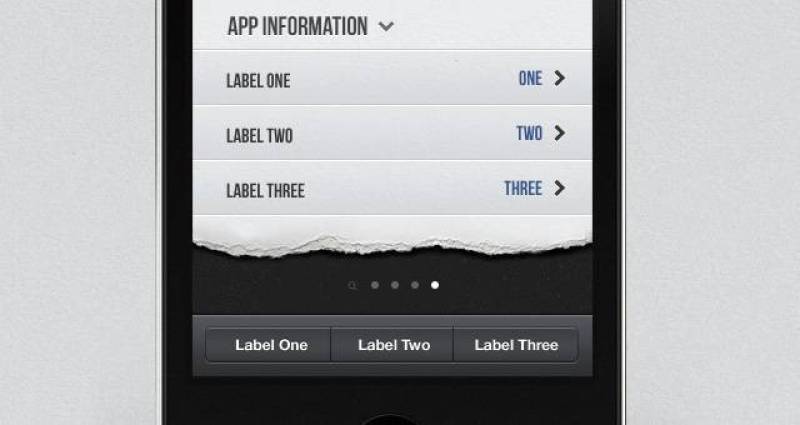 面料iPhone App UI Kit Psd