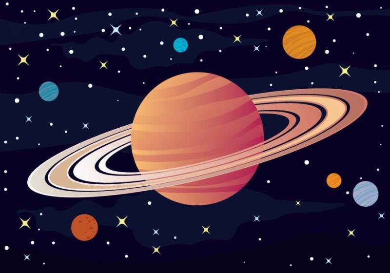 土星的例证圆环