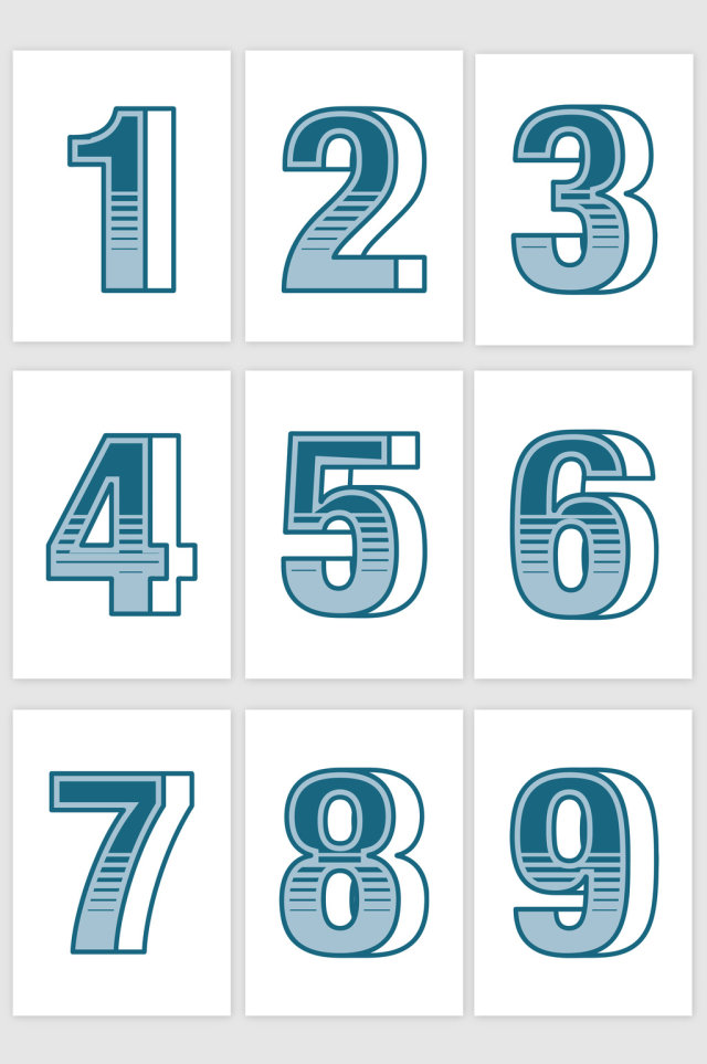 123456789创意数字矢量图形 123456789创意数字矢量图形