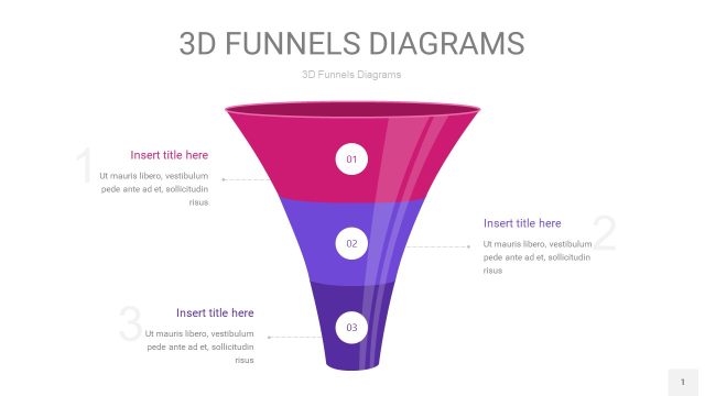 紫色3D漏斗PPT信息图表1