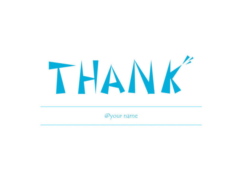 超简洁艺术字体PPT结束页