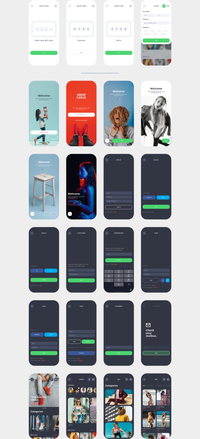 高品质的模板设计草图,Adobe公司的XD和FIGMA电子商务的移动应用程序,丝卡蒂电子商务应用UI工具包 高品质的模板设计草图,Adobe公司的XD和FIGMA电子商务的移动应用程序,丝卡蒂电子商务应用UI工具包
