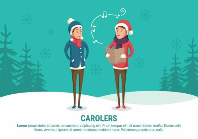 Carolers矢量图