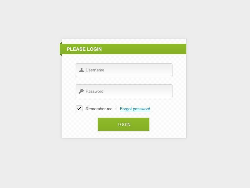 简洁配色的登录框PSD分层