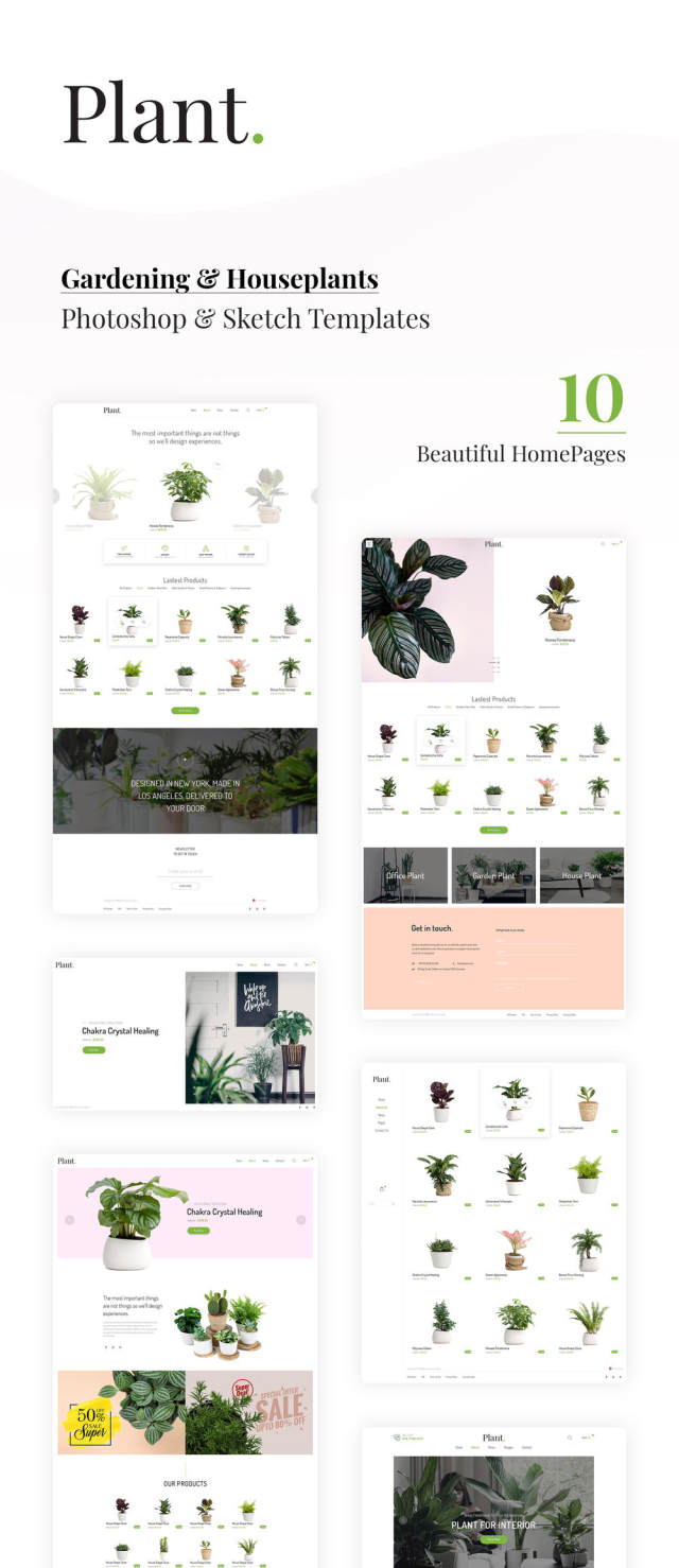 Plant是为Sketch和Photoshop，Plant制作的模板集合