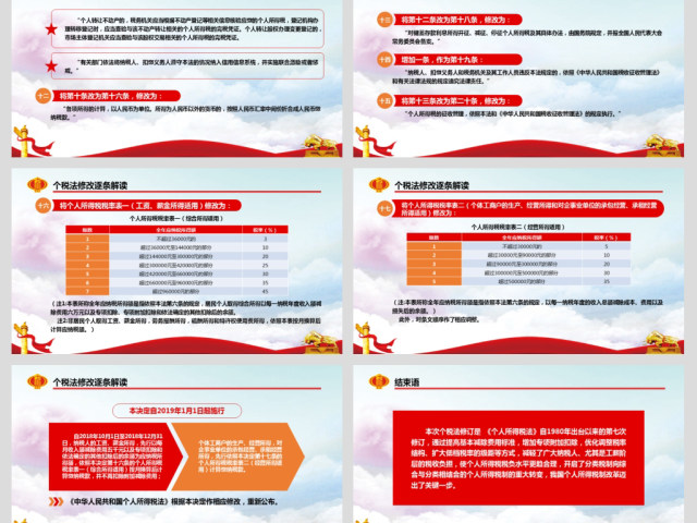原创个人所得税改革新个税法税务政策解读PPT 原创个人所得税改革新个税法税务政策解读PPT